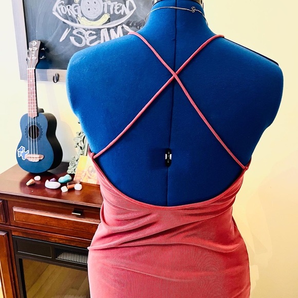 One-of-a-kind!! Hand embroidered Grateful Dead bolt -Kendall + Kylie dress sz M - Picture 2 of 5